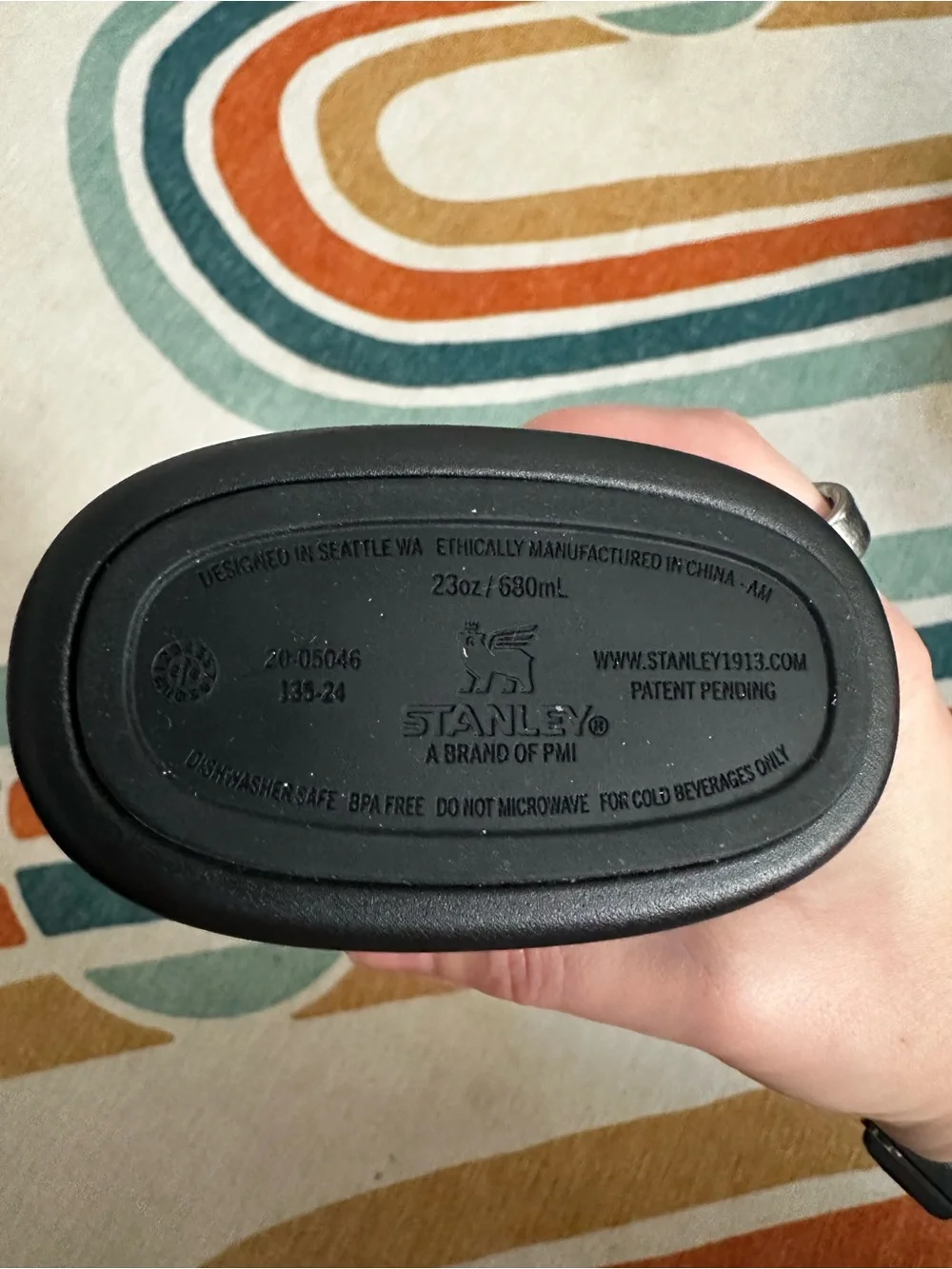 Stanley Black Insulated Bottle with Matte Finish 23 oz. - Picture 3 of 3